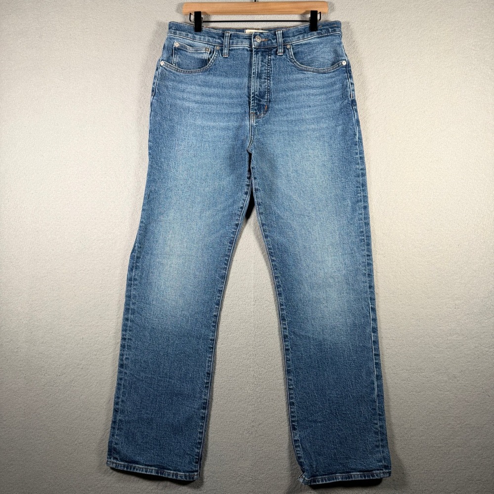 Madewell 90s Straight Jeans Medium Wash High Rise DM7238 Size 30